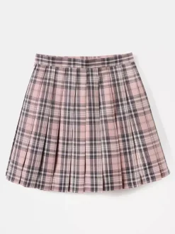 Ensemble Lolita JK d'uniforme scolaire japonais manteau chemise et jupe à carreaux abricot à manches longues