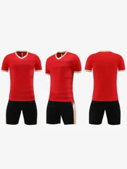 Ensemble Maillot De Football Respirant Homme Sport Flocage Personnalisé Violet