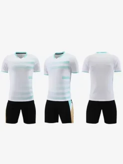 Ensemble Maillot De Football Respirant Homme Sport Flocage Personnalisé Violet