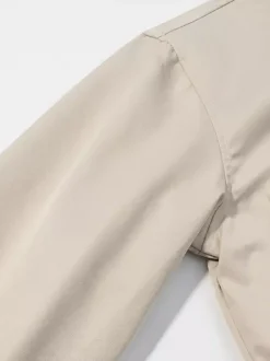 Ensemble 2 pièces : pantalon blanc plissé en polyester col rabattu manches longues.