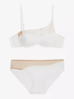 Ensembles de lingerie 2 pièces soutien-gorge et culotte noirs découpés
