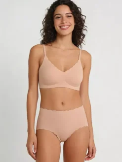 Ensembles de lingerie nuptiale nude 2 pièces sans coutures (soutien-gorge et culotte)