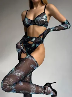 Ensembles soutien-gorge et culotte en polyester rose découpé bloc de couleur pure lingerie chic pour adulte