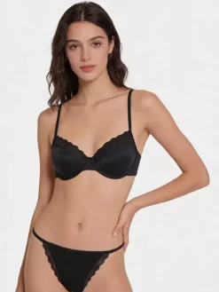 Ensembles soutien-gorge et culotte deux pièces en dentelle couleur chair pour mariée