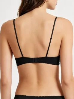 Ensembles soutien-gorge et culotte deux pièces en dentelle couleur chair pour mariée