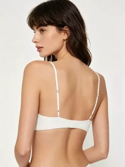 Ensembles soutien-gorge et culotte deux pièces en dentelle couleur chair pour mariée
