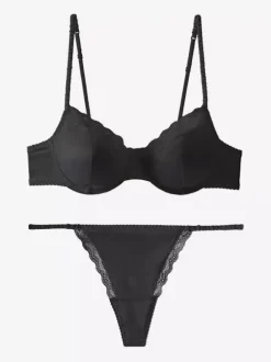 Ensembles soutien-gorge et culotte deux pièces en dentelle couleur chair pour mariée