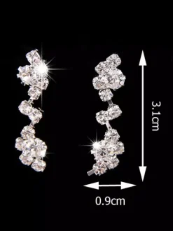 Ensembles de bijoux de mariée collier et boucle d'oreilles argent