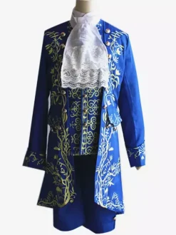 Ensembles de costumes de prince pour hommes veste gilet chemise n艙ud papillon pantalon