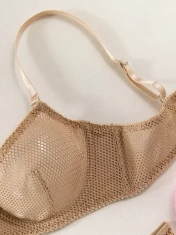 Ensembles de lingerie 2 pièces : soutien-gorge et culotte kaki transparents