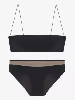 Ensembles de lingerie 2 pièces : soutien-gorge et culotte blancs à lacets et dos croisé.
