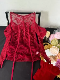 Ensembles de pyjama bordeaux dos nu en polyester pour l'intérieur lingerie clubwear