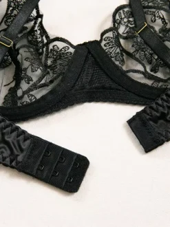 Ensemble soutien-gorge et culotte blancs en dentelle deux pièces pour la mariée