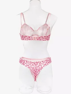 Ensemble soutien-gorge et culotte deux pièces jaune à imprimé floral pour la mariée