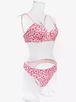Ensemble soutien-gorge et culotte deux pièces jaune à imprimé floral pour la mariée