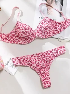 Ensemble soutien-gorge et culotte deux pièces jaune à imprimé floral pour la mariée
