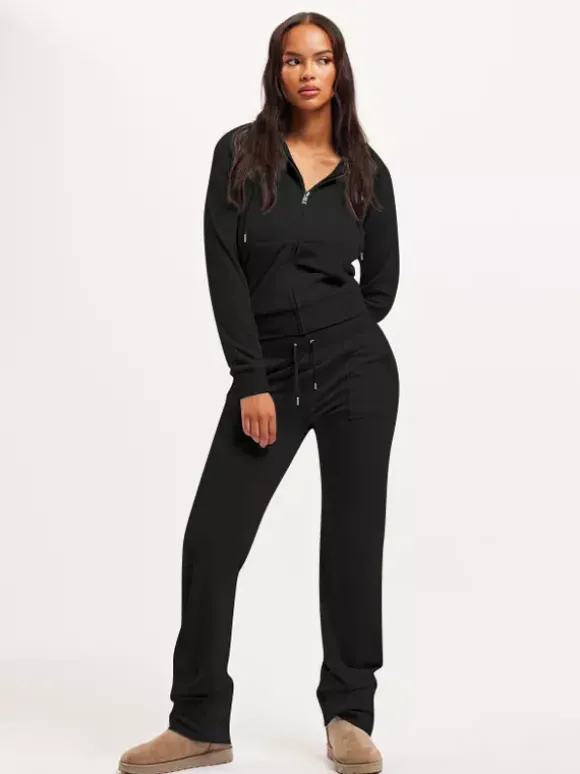 Ensemble survêtement en velours avec sweat à capuche zippé et pantalon pour femme 2026