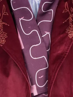 Ensemble vintage rouge rétro polyester manches longues costumes rétro pour homme Bourgogne