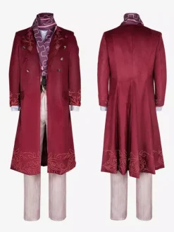 Ensemble vintage rouge rétro polyester manches longues costumes rétro pour homme Bourgogne