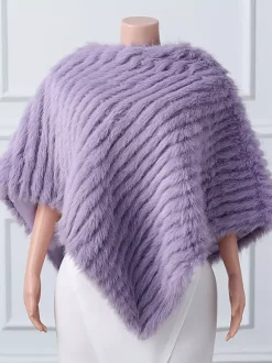 Enveloppes de mariage blanches à col haut  couverture de mariée en fausse fourrure