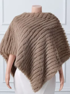 Enveloppes de mariage blanches à col haut  couverture de mariée en fausse fourrure
