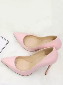 Escarpins à Talons Hauts avec Bout Pointu Unicolore