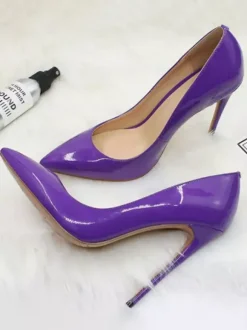 Escarpins à Talons Hauts avec Bout Pointu Unicolore