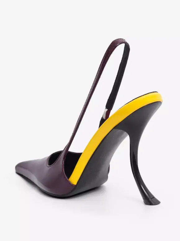 Escarpins à talons hauts bout pointu bride arrière