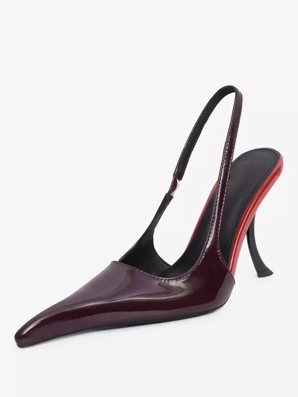 Escarpins à talons hauts bout pointu bride arrière