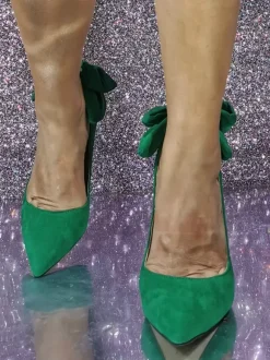 Escarpins à talons hauts pour femmes grande taille talon aiguille tige en micro-daim