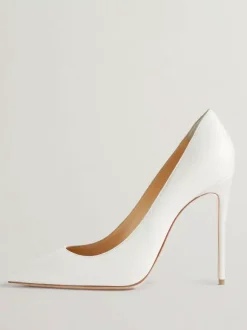 Escarpins à talons pour femmes Escarpins à enfiler Bout pointu Talon aiguille Cuir PU