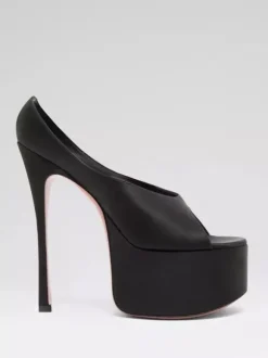 Escarpins argentés à plateforme pour femmes bout ouvert et talons aiguilles sexy