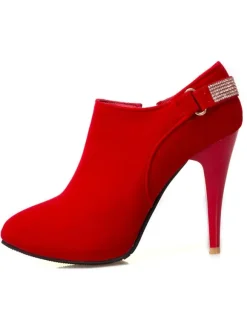Escarpins bleus pour femmes à talons hauts  bout pointu  strass  chaussures à talon aiguille