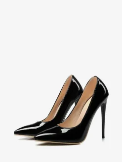 escarpins femme abricot en PU talon haut bout pointu