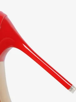 Escarpins femme slingbacks nude en PU talon haut bout pointu