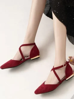 Escarpins femme talon plate noir