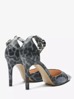 Escarpins noirs à talons hauts pour femmes bout pointu et bride cheville