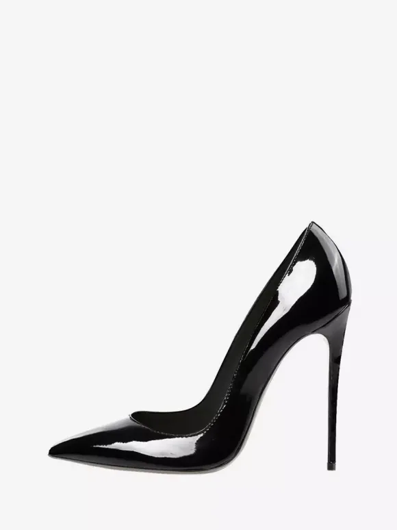 Escarpins noirs sexy à talons hauts et bout pointu pour femmes