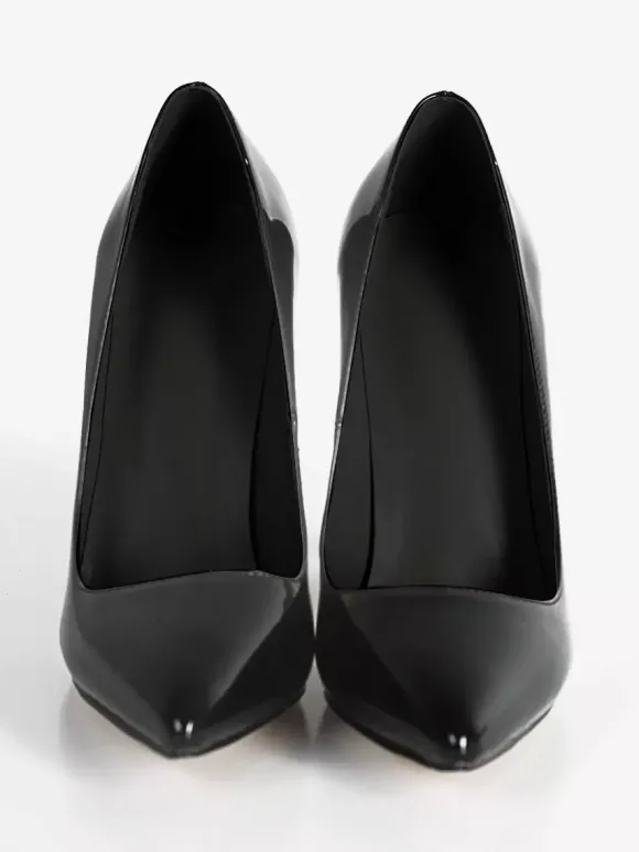 Escarpins noirs sexy à talons hauts et bout pointu pour femmes