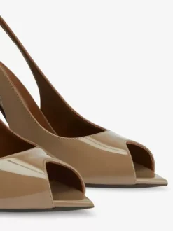 Escarpins Rouges À Talons Hauts Bout Ouvert À Bride Sexy Chaussures Femmes