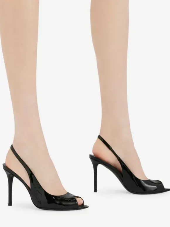 Escarpins Rouges À Talons Hauts Bout Ouvert À Bride Sexy Chaussures Femmes