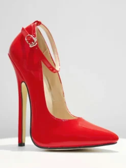 Escarpins sexy rouges 6 3 "escarpins à brides de cheville brevetées à talons hauts