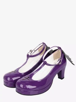 Escarpins Lolita violets à plateforme Sweet Cross en cuir PU