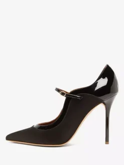 Escarpins Mary Jane noirs à bout pointu et talons hauts