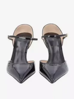 Escarpins noirs à bout pointu et boucle pour femme