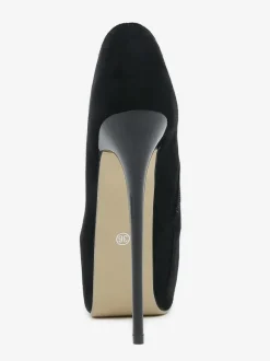 Escarpins sexy à talons hauts et talons aiguilles en micro-daim pour femmes
