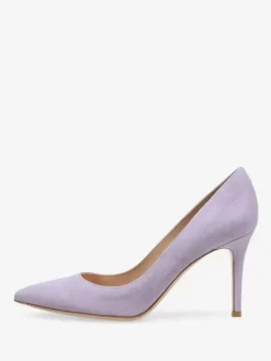 Escarpins à talons aiguilles et tige en PU verni pour femmes