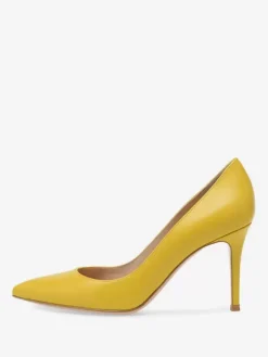 Escarpins à talons aiguilles et tige en PU verni pour femmes