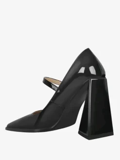 Escarpins à talons femmes escarpins à boucle à enfiler bout carré chic talon épais cuir PU