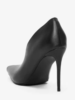 Escarpins à talons hauts bordeaux pour femmes bout pointu à enfiler